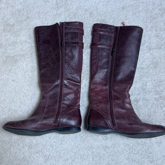 Enzo Angiolini burgundy knee-high boots 8M - Picture 2 of 5